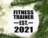 Fitness Trainer Established EST. 2021 - Circle Ornament