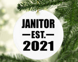 Janitor Established EST. 2021 - Circle Ornament
