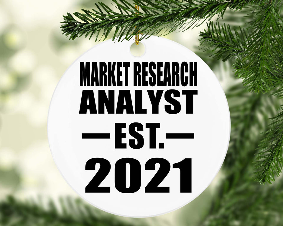 Market Research Analyst Established EST. 2021 - Circle Ornament