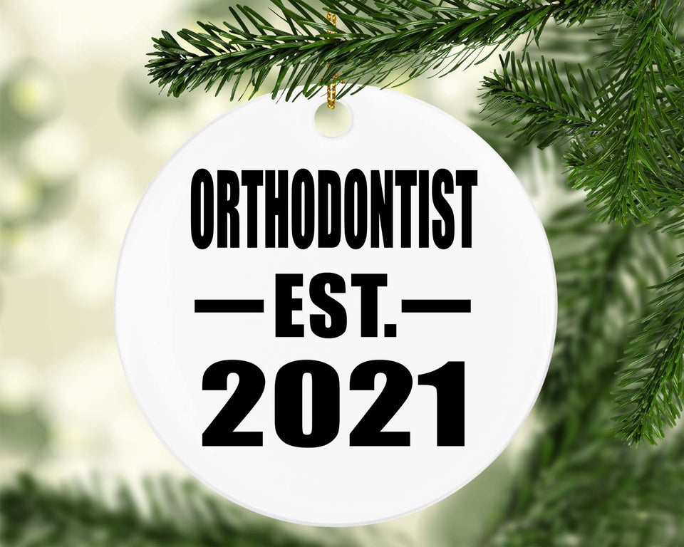 Orthodontist Established EST. 2021 - Circle Ornament