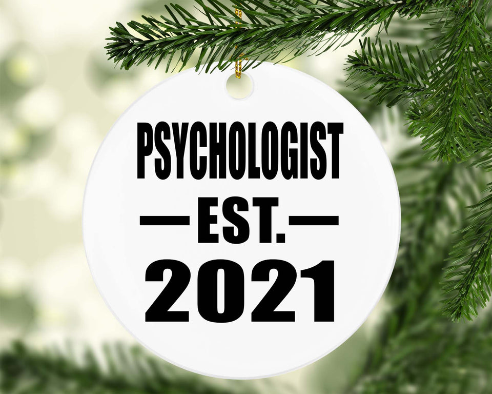 Psychologist Established EST. 2021 - Circle Ornament