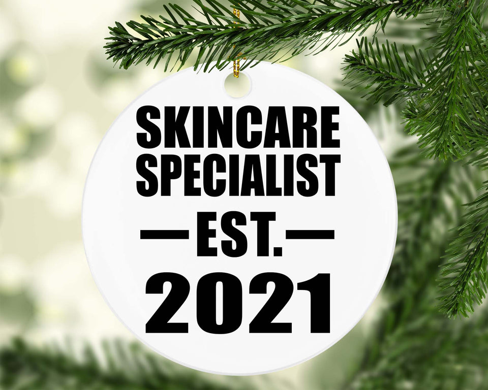 Skincare Specialist Established EST. 2021 - Circle Ornament