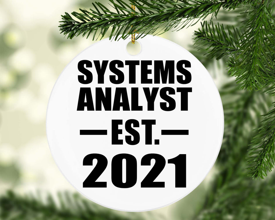 Systems Analyst Established EST. 2021 - Circle Ornament