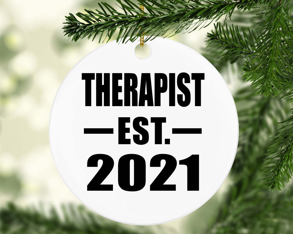 Therapist Established EST. 2021 - Circle Ornament