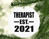 Therapist Established EST. 2021 - Circle Ornament