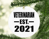 Veterinarian Established EST. 2021 - Circle Ornament