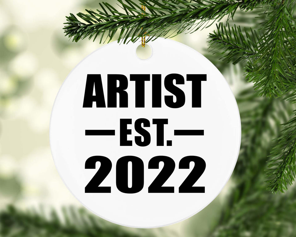 Artist Established EST. 2022 - Circle Ornament