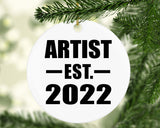 Artist Established EST. 2022 - Circle Ornament
