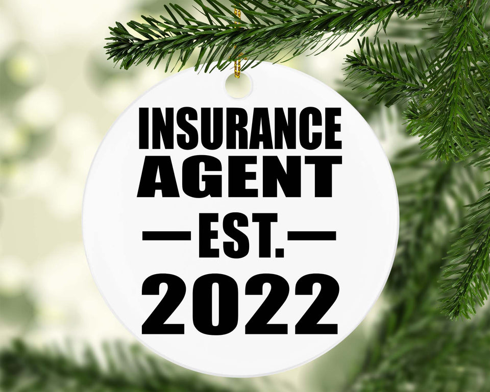 Insurance Agent Established EST. 2022 - Circle Ornament