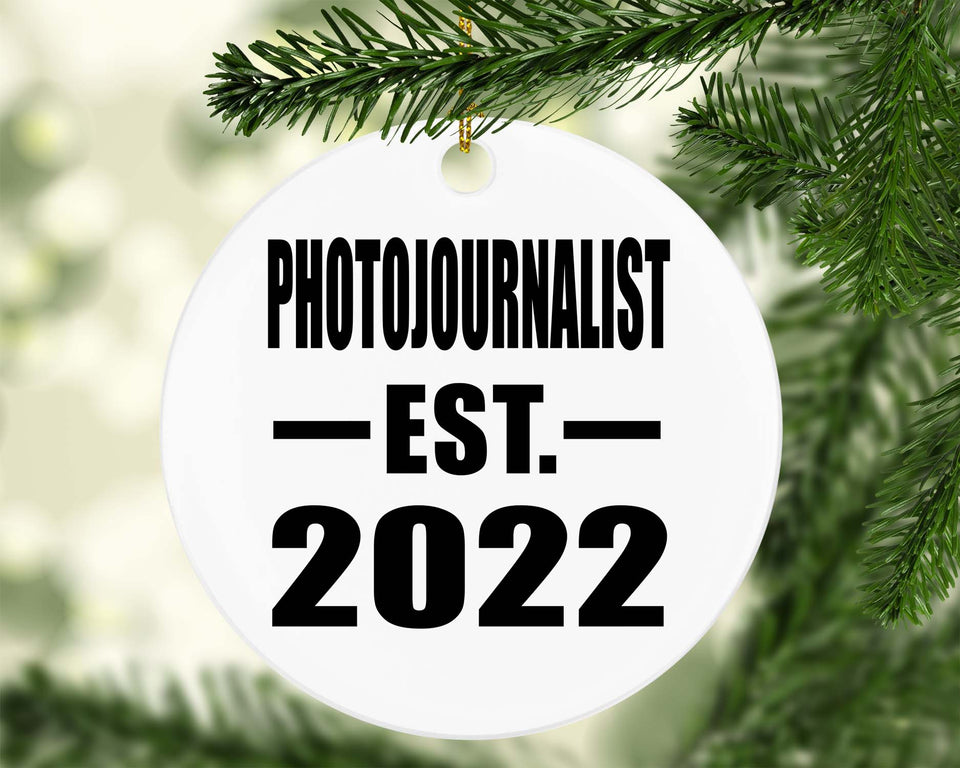 Photojournalist Established EST. 2022 - Circle Ornament