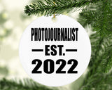 Photojournalist Established EST. 2022 - Circle Ornament