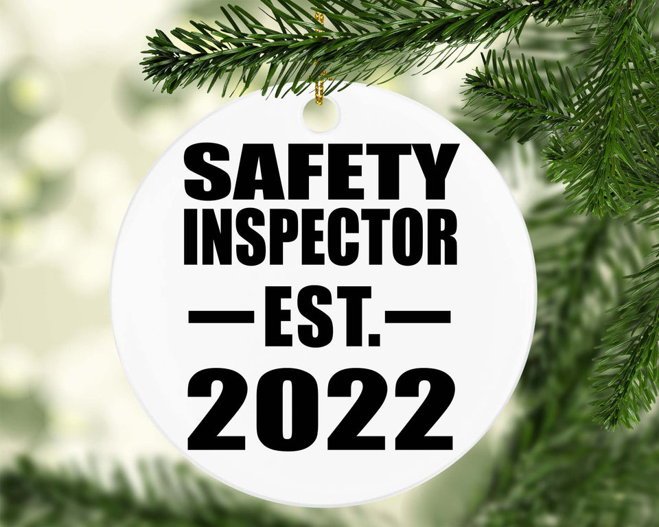 Safety Inspector Established EST. 2022 - Circle Ornament