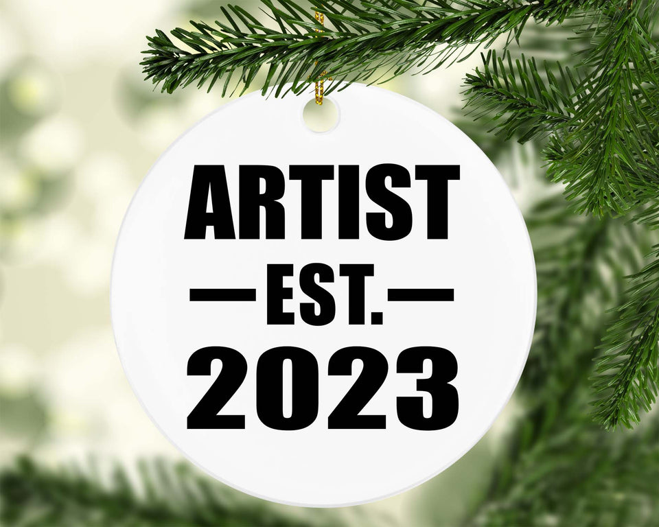 Artist Established EST. 2023 - Circle Ornament