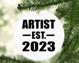 Artist Established EST. 2023 - Circle Ornament