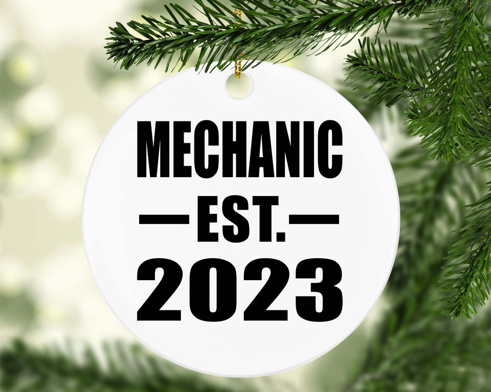 Mechanic Established EST. 2023 - Circle Ornament