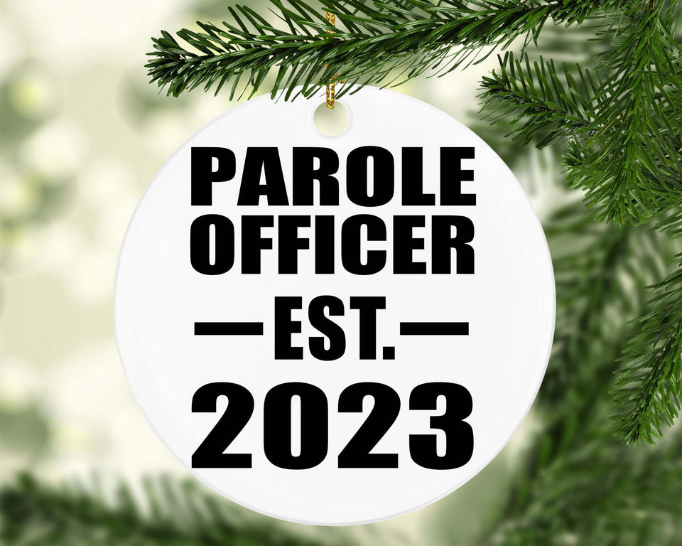 Parole Officer Established EST. 2023 - Circle Ornament