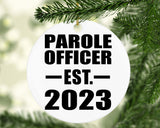 Parole Officer Established EST. 2023 - Circle Ornament