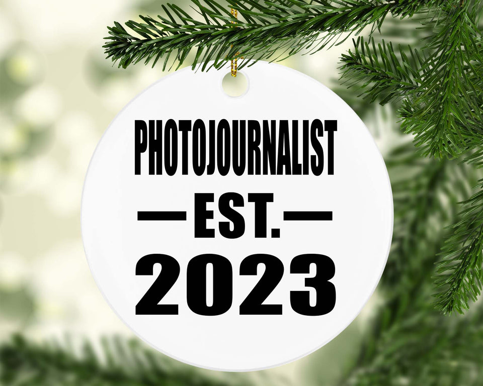 Photojournalist Established EST. 2023 - Circle Ornament