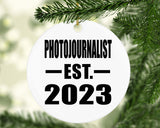 Photojournalist Established EST. 2023 - Circle Ornament