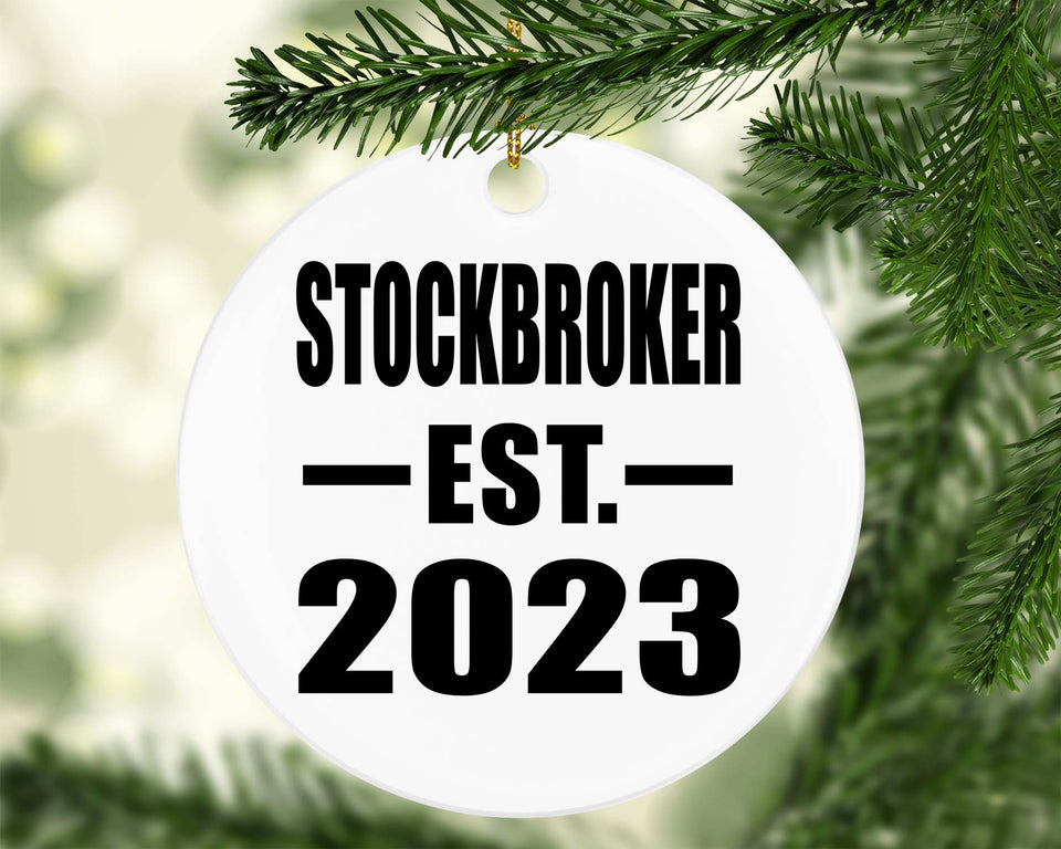 Stockbroker Established EST. 2023 - Circle Ornament