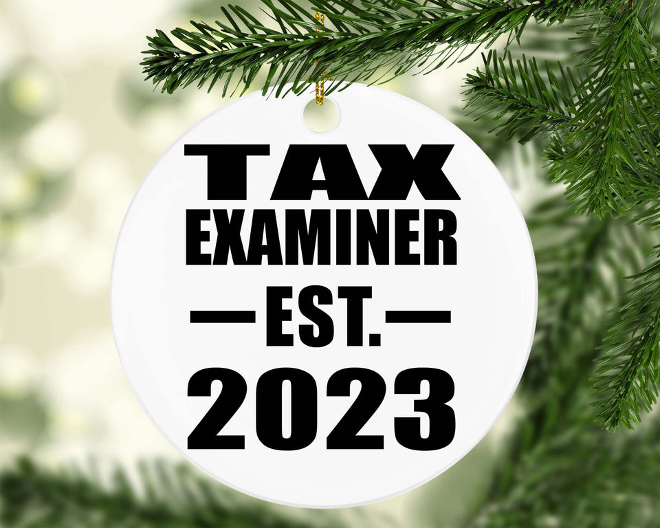Tax Examiner Established EST. 2023 - Circle Ornament