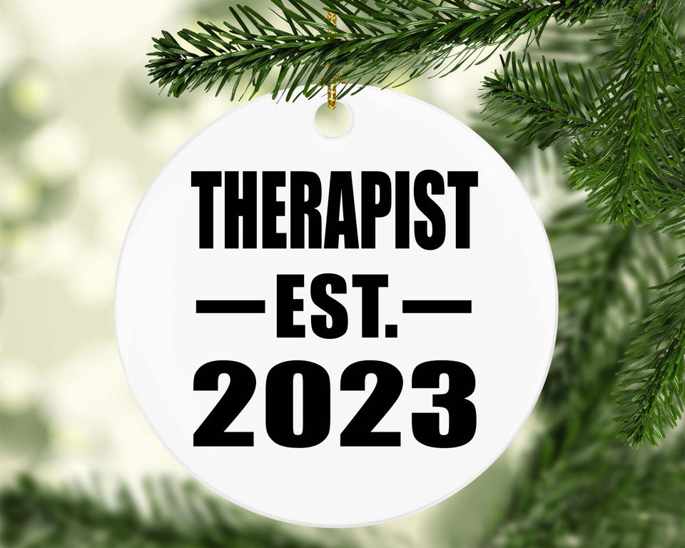 Therapist Established EST. 2023 - Circle Ornament