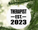 Therapist Established EST. 2023 - Circle Ornament