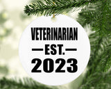 Veterinarian Established EST. 2023 - Circle Ornament