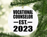Vocational Counselor Established EST. 2023 - Circle Ornament