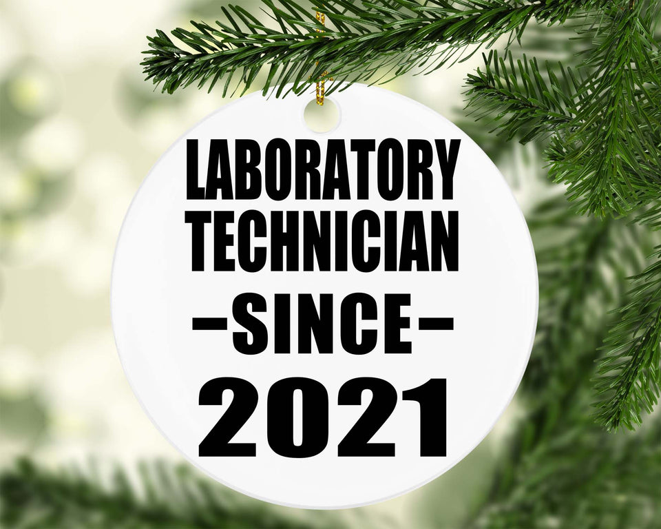Laboratory Technician Since 2021 - Circle Ornament