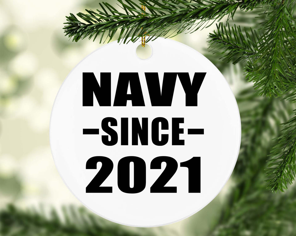 Navy Since 2021 - Circle Ornament
