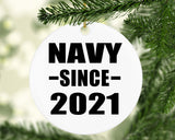 Navy Since 2021 - Circle Ornament