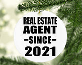 Real Estate Agent Since 2021 - Circle Ornament