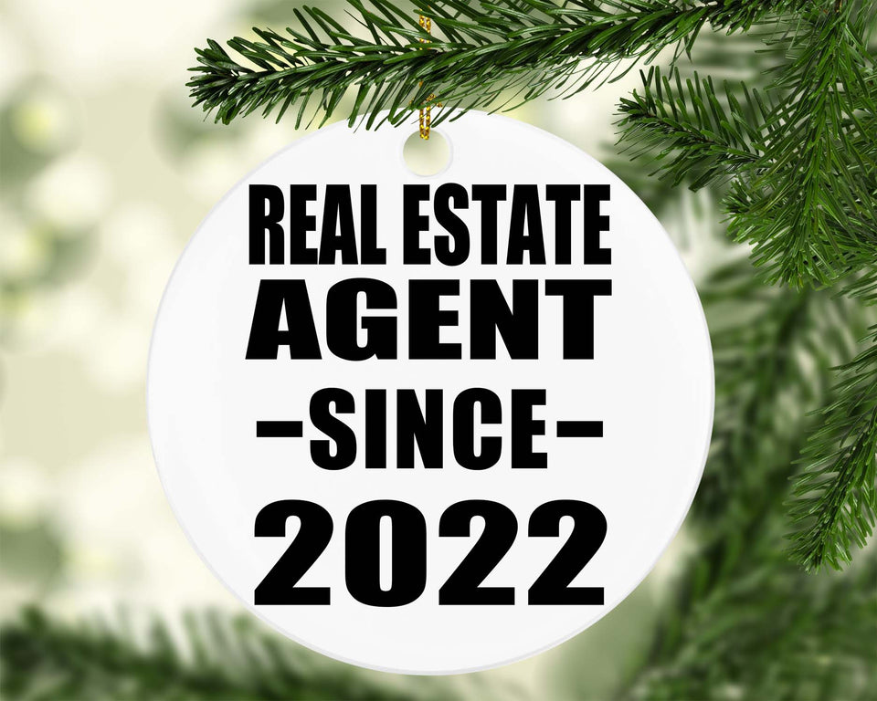 Real Estate Agent Since 2022 - Circle Ornament