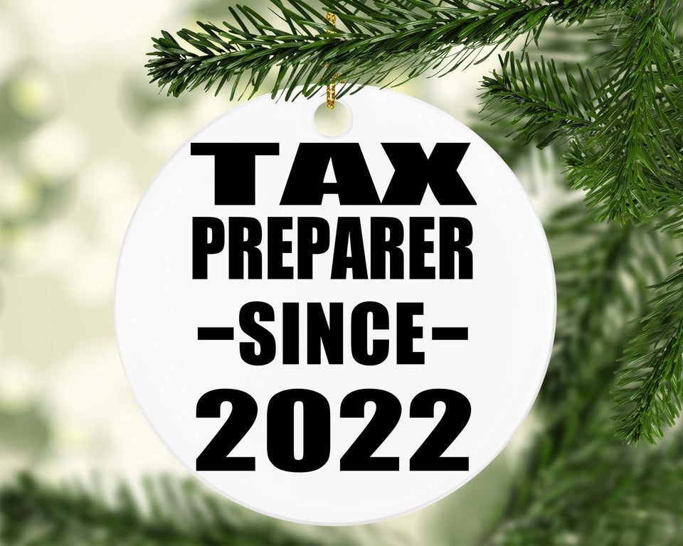Tax Preparer Since 2022 - Circle Ornament