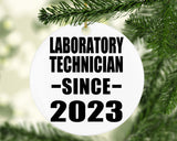 Laboratory Technician Since 2023 - Circle Ornament