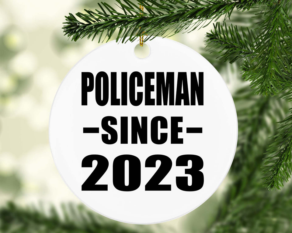 Policeman Since 2023 - Circle Ornament