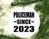 Policeman Since 2023 - Circle Ornament