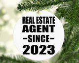 Real Estate Agent Since 2023 - Circle Ornament