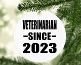 Veterinarian Since 2023 - Circle Ornament