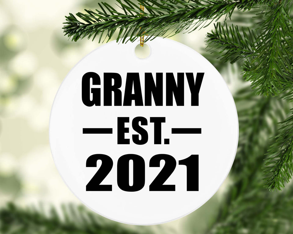 Granny Established EST. 2021 - Circle Ornament
