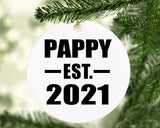 Pappy Established EST. 2021 - Circle Ornament