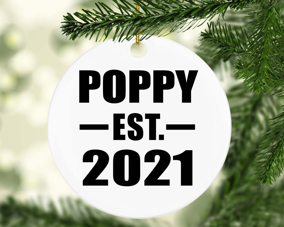Poppy Established EST. 2021 - Circle Ornament