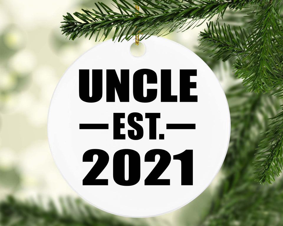 Uncle Established EST. 2021 - Circle Ornament