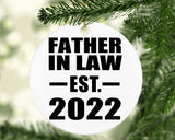 Father In Law Established EST. 2022 - Circle Ornament