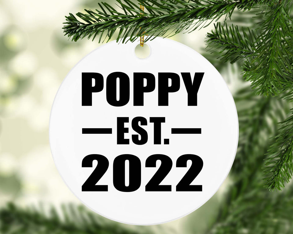 Poppy Established EST. 2022 - Circle Ornament
