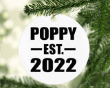 Poppy Established EST. 2022 - Circle Ornament