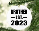 Brother Established EST. 2023 - Circle Ornament