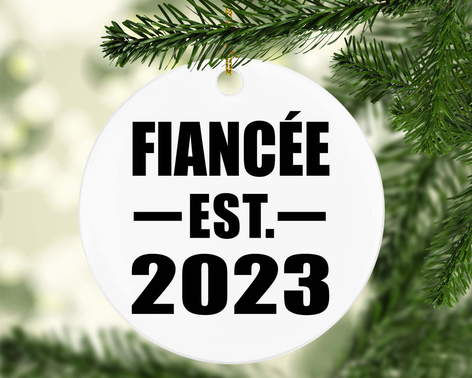 Fiancee Established EST. 2023 - Circle Ornament