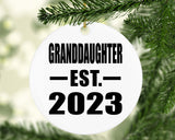 Granddaughter Established EST. 2023 - Circle Ornament